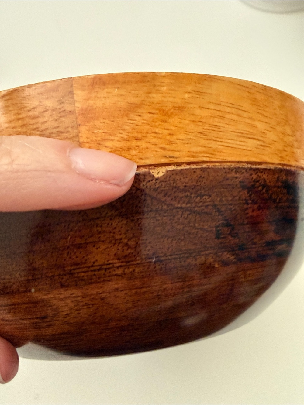 Two-Toned Hardwood Home Decoration Bowl - Picture 14 of 16